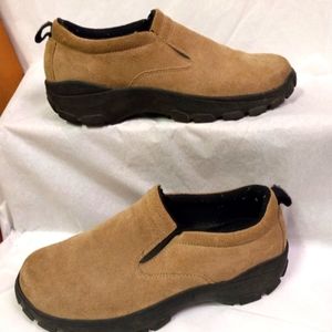 LANDS End Shoes Beige Suede Leather Size 9